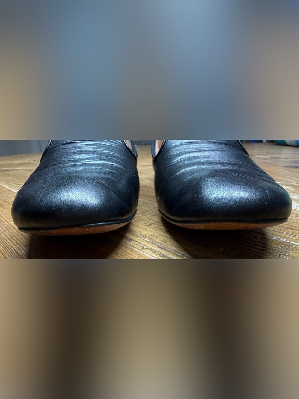 Stuart Weitzman Black Nappa Leather Payton Pleated Loafers - Size 7.5 - Picture 2 of 12